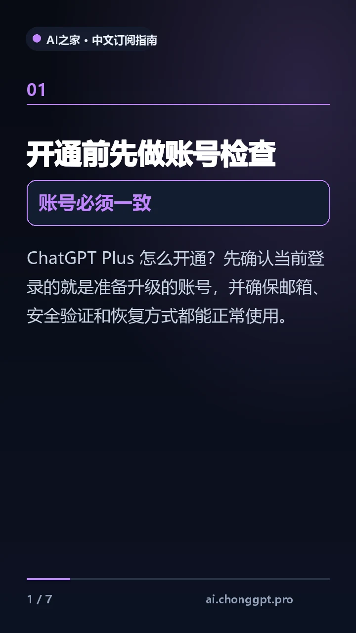 ChatGPT Plus 怎么开通？付款前后7步检查 视频缩略图